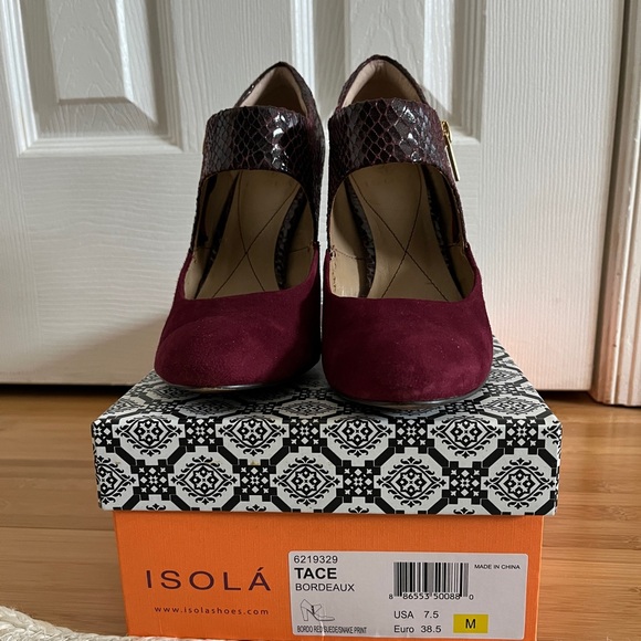 Isola Tace burgundy Mary Jane pump - Picture 7 of 9